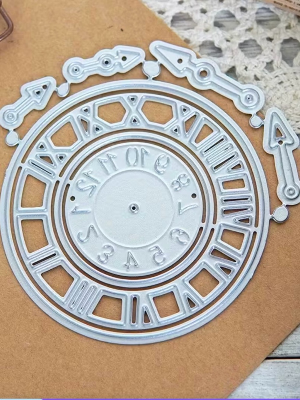 Metal Clock Face Die-Cut Set for Home, Office & Crafts